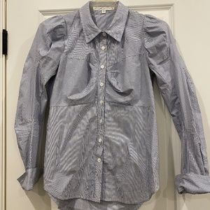 Veronica Beard Striped Button Down Shirt